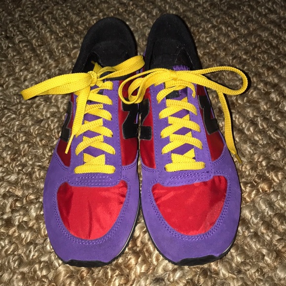 new balance purple and yellow